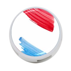Tricolor Banner Watercolor Painting, Red Blue White 4-port Usb Hub (two Sides)  by picsaspassion
