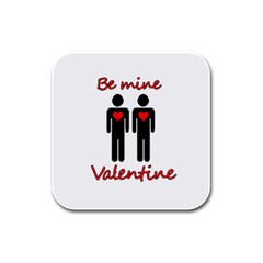 Be Mine Valentine Rubber Square Coaster (4 Pack)  by Valentinaart