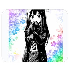 Shy Anime Girl Double Sided Flano Blanket (medium)  by Brittlevirginclothing