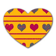 Decorative Harts Pattern Heart Mousepads by Valentinaart