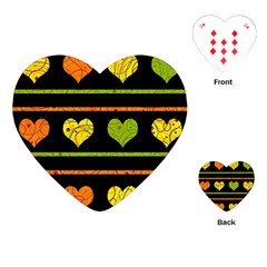 Colorful Harts Pattern Playing Cards (heart)  by Valentinaart