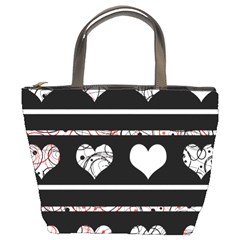 Elegant Harts Pattern Bucket Bags by Valentinaart