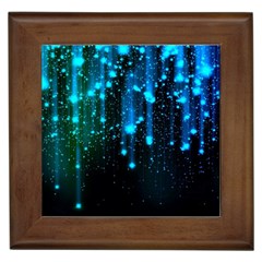 Abstract Stars Falling Framed Tiles by Brittlevirginclothing