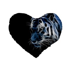 Ghost Tiger Standard 16  Premium Heart Shape Cushions by Brittlevirginclothing