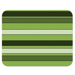 Greenery Stripes Pattern Horizontal Stripe Shades Of Spring Green Double Sided Flano Blanket (medium)  by yoursparklingshop