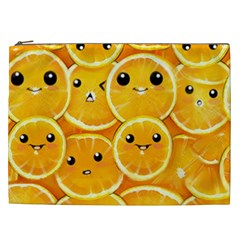 Cute Orange  Cosmetic Bag (xxl)  by Brittlevirginclothing