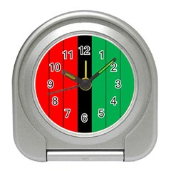Kwanzaa Colors African American Red Black Green  Travel Alarm Clocks by yoursparklingshop