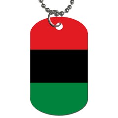 Pan African Unia Flag Colors Red Black Green Horizontal Stripes Dog Tag (two Sides) by yoursparklingshop