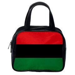 Pan African Unia Flag Colors Red Black Green Horizontal Stripes Classic Handbags (one Side) by yoursparklingshop