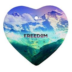 Freedom Heart Ornament (2 Sides) by Brittlevirginclothing
