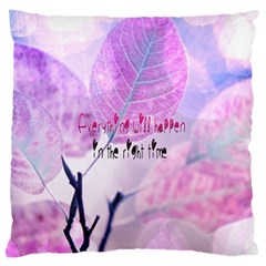 Magic Leaves Large Flano Cushion Case (one Side) by Brittlevirginclothing