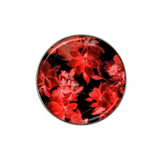 Red Flower  Hat Clip Ball Marker (4 Pack) by Brittlevirginclothing
