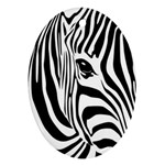 Animal Cute Pattern Art Zebra Ornament (Oval) 