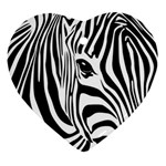 Animal Cute Pattern Art Zebra Ornament (Heart) 