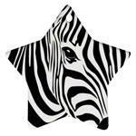 Animal Cute Pattern Art Zebra Ornament (Star) 