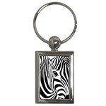 Animal Cute Pattern Art Zebra Key Chains (Rectangle) 