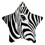 Animal Cute Pattern Art Zebra Star Ornament (Two Sides) 