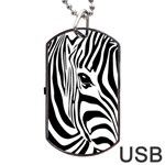 Animal Cute Pattern Art Zebra Dog Tag USB Flash (Two Sides) 