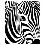Animal Cute Pattern Art Zebra Drawstring Bag (Small)