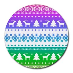 Cute Rainbow Bohemian Round Mousepads by Brittlevirginclothing