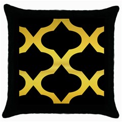 Seamless Gold Pattern Throw Pillow Case (black)