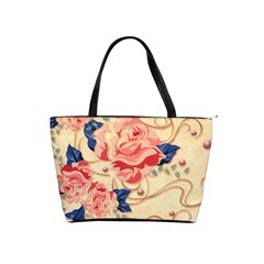 Beautiful Pink Roses  Shoulder Handbags by Brittlevirginclothing