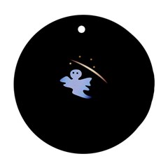 Ghost Night Night Sky Small Sweet Ornament (round)  by Amaryn4rt