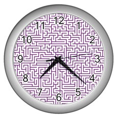 Maze Lost Confusing Puzzle Wall Clocks (silver)  by Amaryn4rt