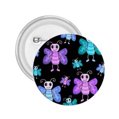Blue And Purple Butterflies 2 25  Buttons by Valentinaart