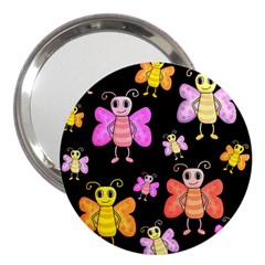 Cute Butterflies, Colorful Design 3  Handbag Mirrors
