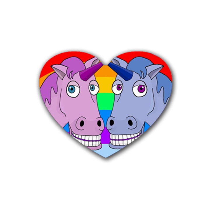 Unicorn love Rubber Coaster (Heart) 