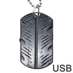 Mature Black Auto Altreifen Rubber Pattern Texture Car Dog Tag Usb Flash (one Side) by Amaryn4rt