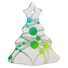 Network Connection Structure Knot Christmas Tree Ornament (2 Sides) by Amaryn4rt