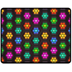 Pattern Background Colorful Design Double Sided Fleece Blanket (medium)  by Amaryn4rt