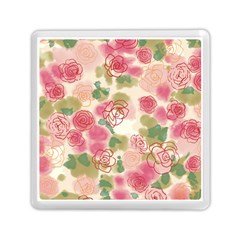 Aquarelle Pink Flower  Memory Card Reader (square)  by Brittlevirginclothing