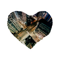 Architecture Buildings City Standard 16  Premium Heart Shape Cushions by Amaryn4rt