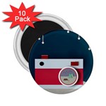 Camera Vector Illustration 2.25  Magnets (10 pack) 