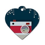 Camera Vector Illustration Dog Tag Heart (One Side)