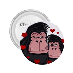 Gorillas Love 2 25  Buttons by Valentinaart