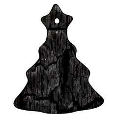 Coal Charred Tree Pore Black Christmas Tree Ornament (2 Sides) by Amaryn4rt