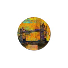 London Tower Abstract Bridge Golf Ball Marker by Amaryn4rt