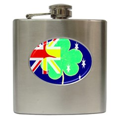 Funny St  Patrick Australia Ireland Irish Shamrock Australian Country Flag Hip Flask by yoursparklingshop