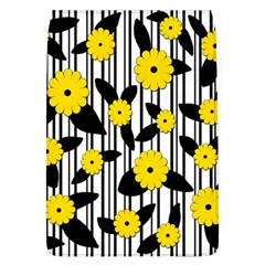Yellow Floral Pattern Flap Covers (l)  by Valentinaart