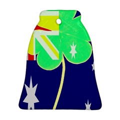 Irish Australian Australia Ireland Shamrock Funny St Patrick Flag Ornament (bell)  by yoursparklingshop