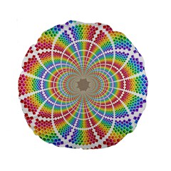 Color Background Structure Lines Standard 15  Premium Round Cushions by Amaryn4rt