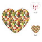 Pattern Christmas Patterns Playing Cards (Heart) 