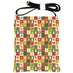 Pattern Christmas Patterns Shoulder Sling Bags by Amaryn4rt