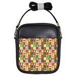 Pattern Christmas Patterns Girls Sling Bags Front