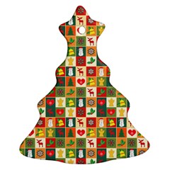 Pattern Christmas Patterns Christmas Tree Ornament (2 Sides) by Amaryn4rt