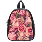 Beautiful pink roses School Bags (Small) 
